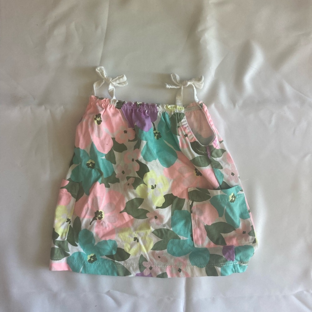 5 for $10 Carter's Pastel Floral Tie-Shoulder Top - Pink, Purple, Teal